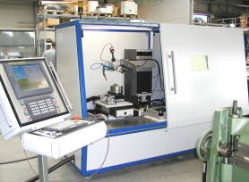 4-axis CNC-controlled laser cutting and welding system for Burster Präzisionsmesstechnik.  